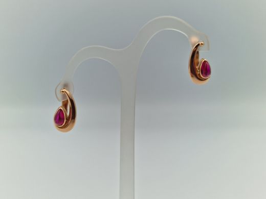 Золотые серьги с кораллом, 3.63 г