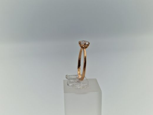 Zelta gredzens ar cirkoniju, 1.45 g, izm. 17