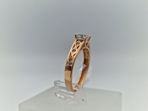 Zelta gredzens ar cirkoniju, 1.45 g, izm. 15.8