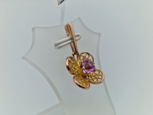 Zelta kulons ar cirkoniju, 2.07 g