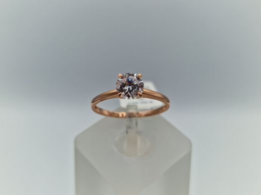 Zelta gredzens ar cirkoniju, 1.51 g, izm. 18