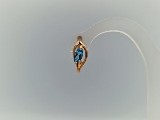 Zelta auskari ar topāzu, 2.35 g