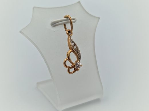 Zelta kulons ar cirkoniju, 1.15 g