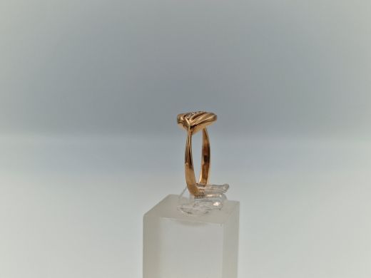 Zelta gredzens ar cirkoniju, 2.46 g, izm. 18