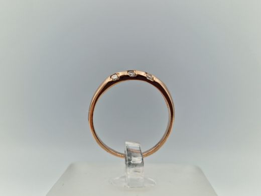 Zelta gredzens ar cirkoniju, 1.53 g, izm. 16