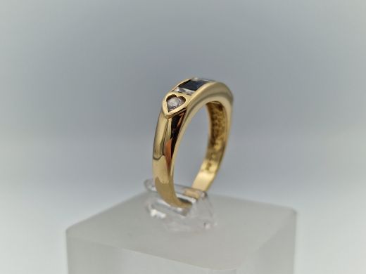Zelta gredzens ar cirkoniju, 3.85 g, izm. 17.5