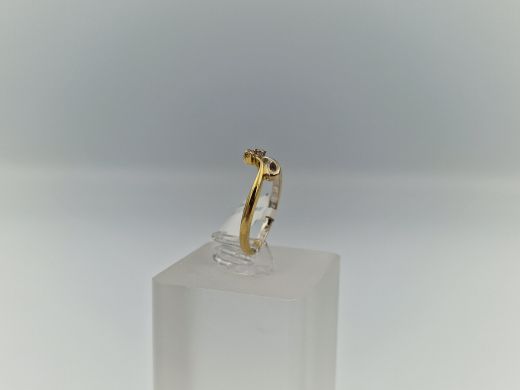 Zelta gredzens ar briljantu, 2.21 g, izm. 16.5