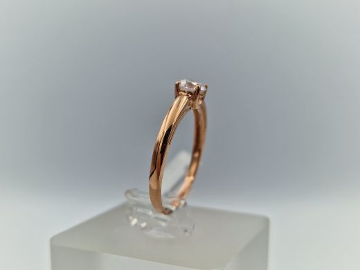 Zelta gredzens ar cirkoniju, 1.61 g, izm. 18