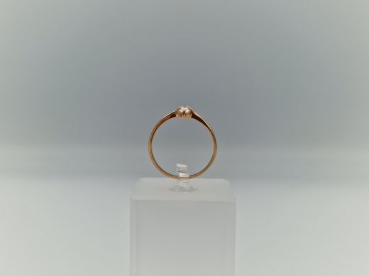 Zelta gredzens ar cirkoniju, 1.59 g, izm. 19