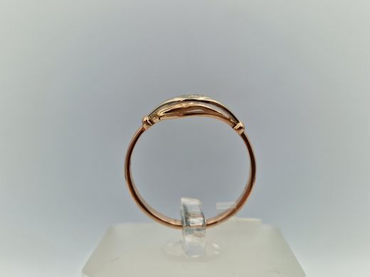Zelta gredzens ar cirkoniju, 2.16 g, izm. 18