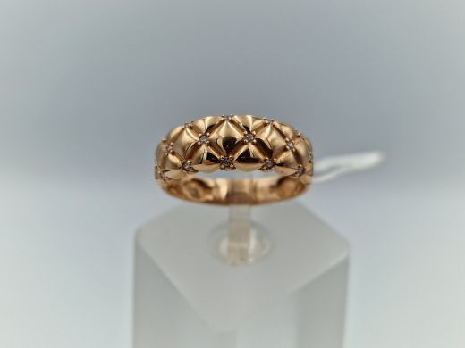 Zelta gredzens ar cirkoniju, 2.4 g, izm. 19.5