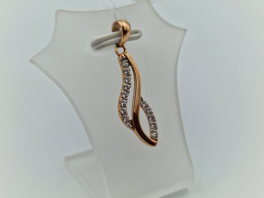 Zelta kulons ar cirkoniju, 1.32 g