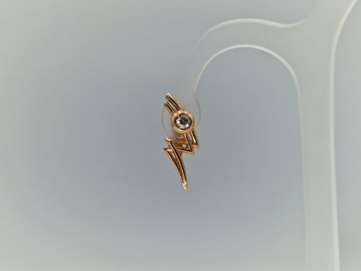 Zelta auskari ar cirkoniju, 2.91 g