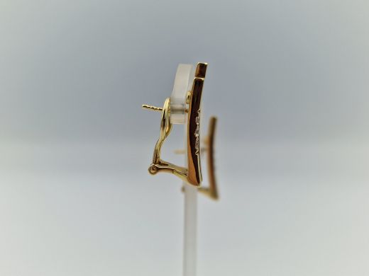 Zelta auskari ar cirkoniju, 6.63 g