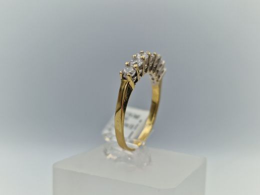 Zelta gredzens ar cirkoniju, 3.15 g, izm. 18.8