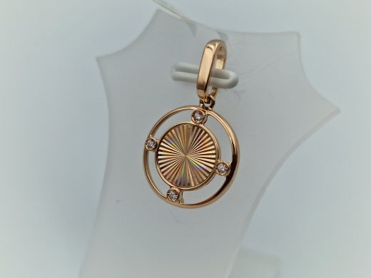 Zelta kulons ar cirkoniju, 1.37 g