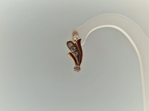 Zelta auskari ar cirkoniju, 4.1 g