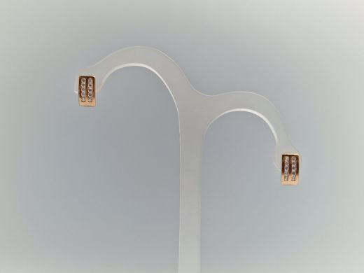 Zelta auskari ar cirkoniju, 1.88 g