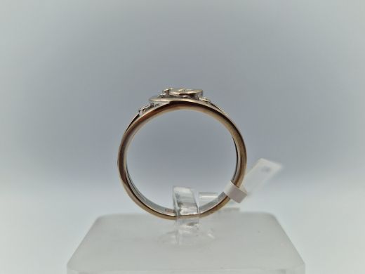 Zelta gredzens ar briljantu, 3.17 g, izm. 17