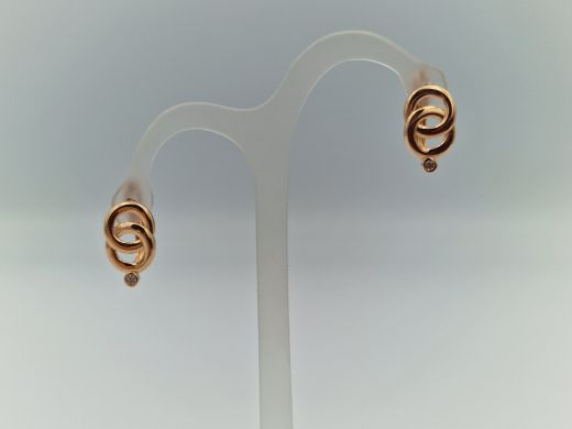 Zelta auskari ar cirkoniju, 1.85 g