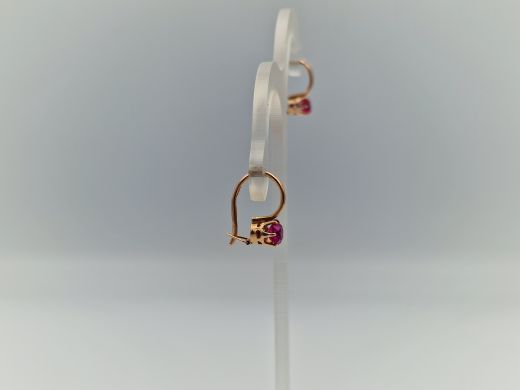 Золотые серьги с кораллом, 1.45 г