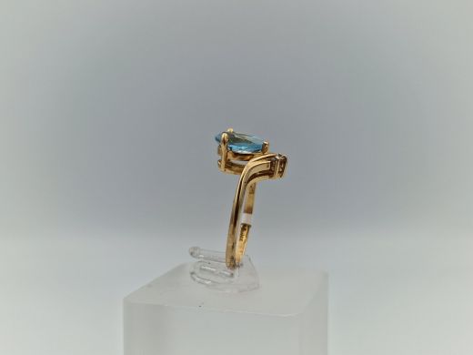 Zelta gredzens ar briljantiem un topāziem, 2.84 g, izm. 16.5