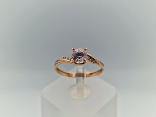 Zelta gredzens ar cirkoniju, 1.5 g, izm. 17.5