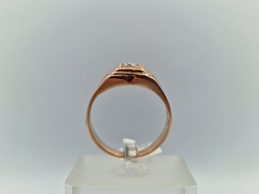 Zelta gredzens ar cirkoniju, 4.96 g, izm. 19.5