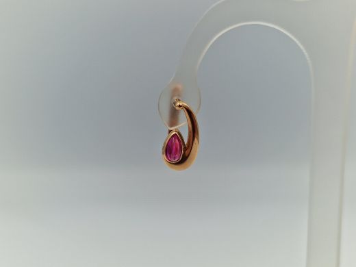 Золотые серьги с кораллом, 3.67 г