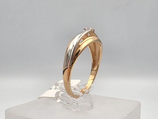 Zelta gredzens ar cirkoniju, 1.81 g, izm. 16.5