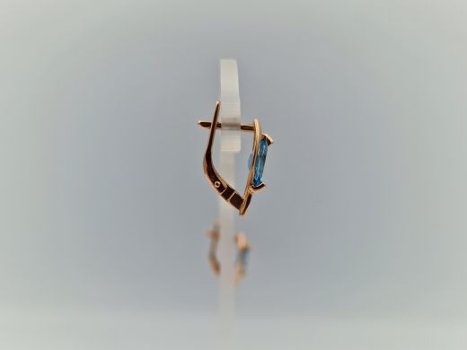 Zelta auskari ar topāzu, 2.35 g