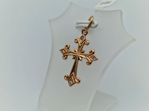 Золотой кулон с цирконом, 1.31 г