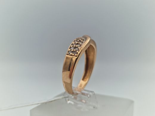 Zelta gredzens ar cirkoniju, 3.61 g, izm. 18