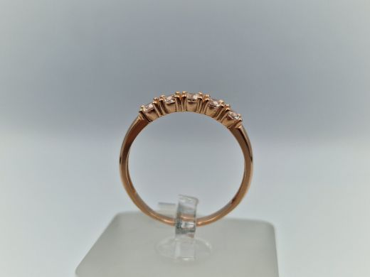 Zelta gredzens ar cirkoniju, 2.08 g, izm. 19