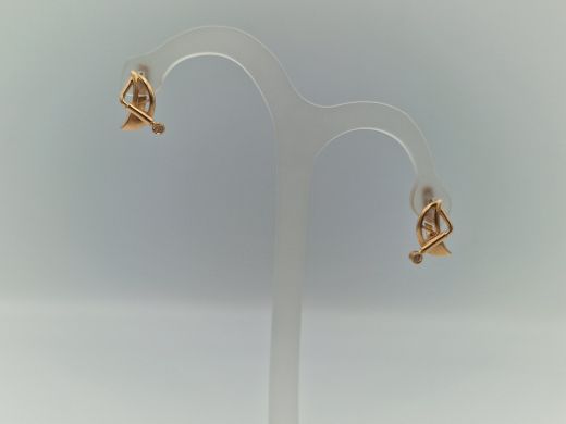 Zelta auskari ar cirkoniju, 2.53 g