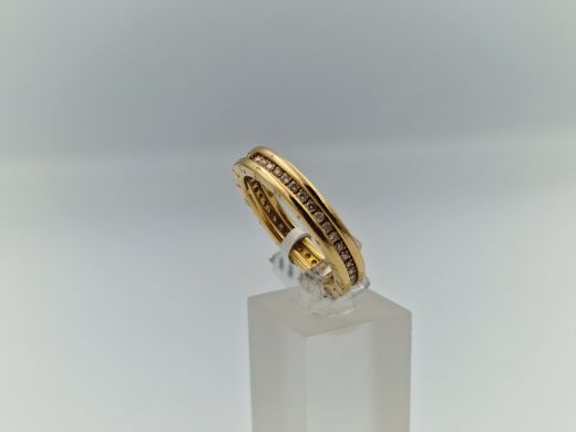 Zelta gredzens ar briljantu, 9.74 g, izm. 21.5