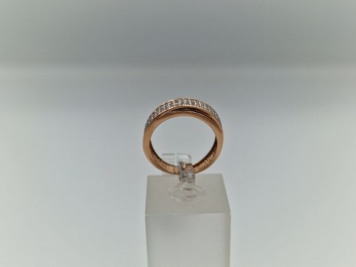 Zelta gredzens ar cirkoniju, 3 g, izm. 16