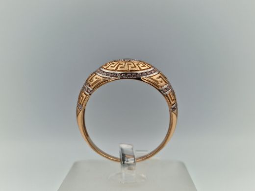 Zelta gredzens ar cirkoniju, 3.19 g, izm. 21