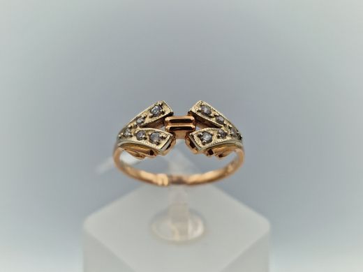 Zelta gredzens ar cirkoniju, 3.49 g, izm. 18.5