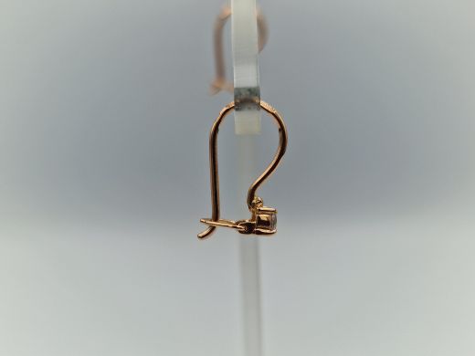 Zelta auskari ar cirkoniju, 1.05 g