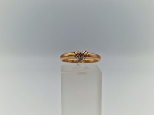 Zelta gredzens ar cirkoniju, 1.63 g, izm. 17