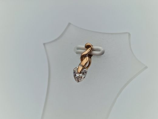 Золотой кулон с цирконом, 0.6 г