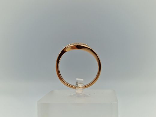 Zelta gredzens ar cirkoniju, 2.44 g, izm. 17