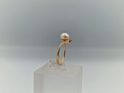 Zelta gredzens ar cirkoniju, 1.87 g, izm. 17.5