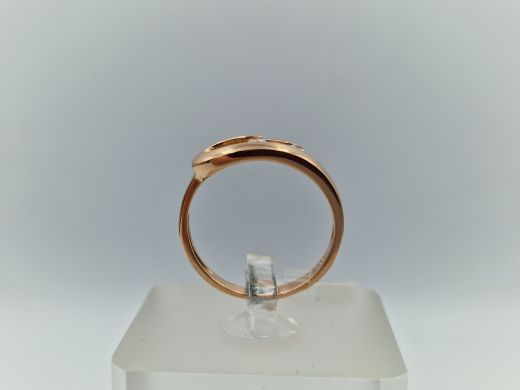 Zelta gredzens ar cirkoniju, 2.24 g, izm. 16.5