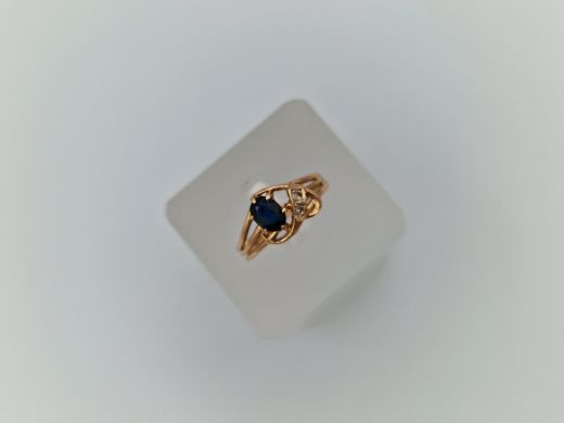 Zelta gredzens ar cirkoniju, 1.83 g, izm. 15.5