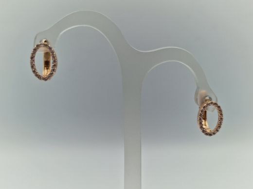 Zelta auskari ar cirkoniju, 1.61 g