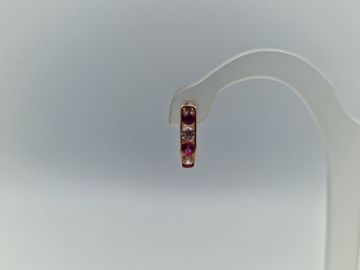 Zelta auskari ar cirkoniju, 1.12 g