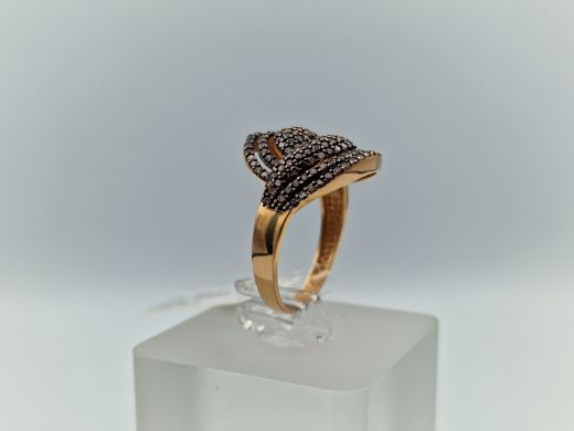 Zelta gredzens ar cirkoniju, 3.16 g, izm. 18