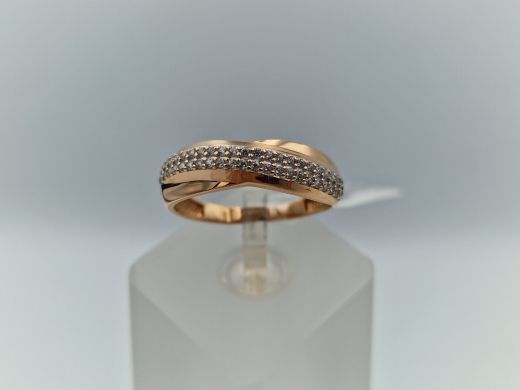 Zelta gredzens ar cirkoniju, 2.04 g, izm. 18.5